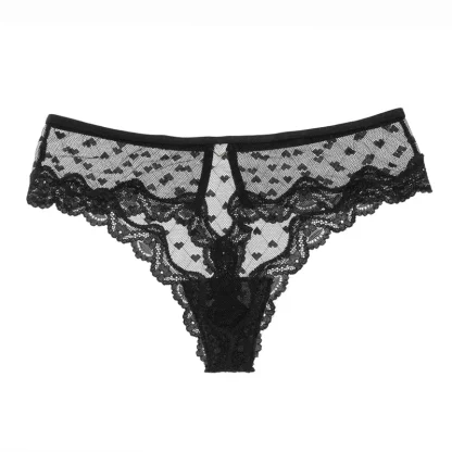 Heart Lace See-through Panties - Image 5