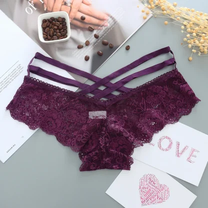 Strappy Floral Lace Panties