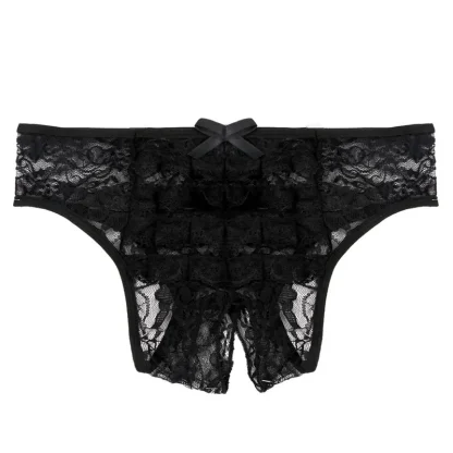 Plus Size Crotchless Lace Panty - Image 5