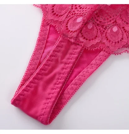 Cheeky Sheer Lace Thong Panties - Image 3