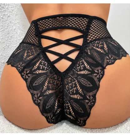 Hollow Out Lace Solid Panties