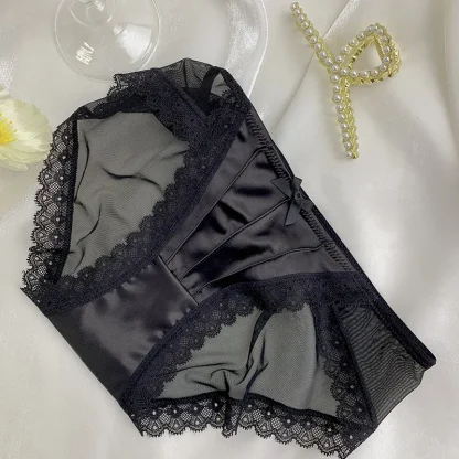 See-through Lace Trim Panties - Image 5