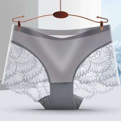 Seamless Lace Brief Panties - Image 4