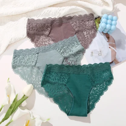 Floral Sheer Lace Panties - Image 4