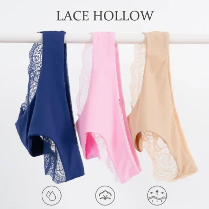 Seamless Lace Solid Panties - Image 6