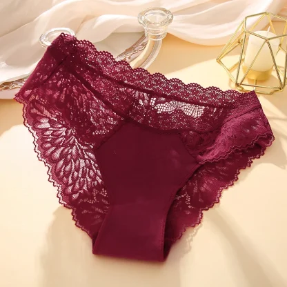 Floral Sheer Lace Panties - Image 3