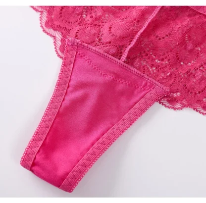 Cheeky Sheer Lace Thong Panties - Image 4