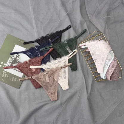 See-through Lace G-string Panties - Image 6