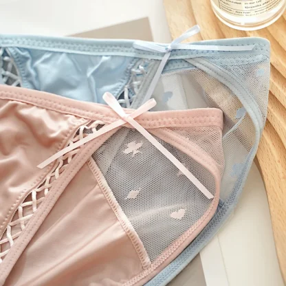 Bowknot Breathable Sheer Panties - Image 7