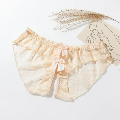 Open Crotch Sheer Lace Panty - Image 2