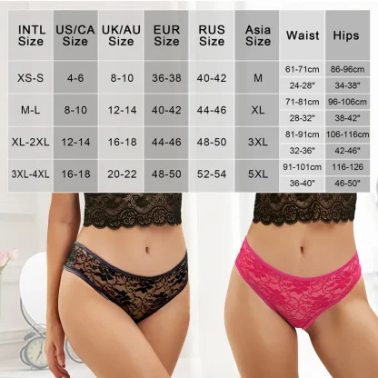 Plus Size Crotchless Lace Panty - Image 7
