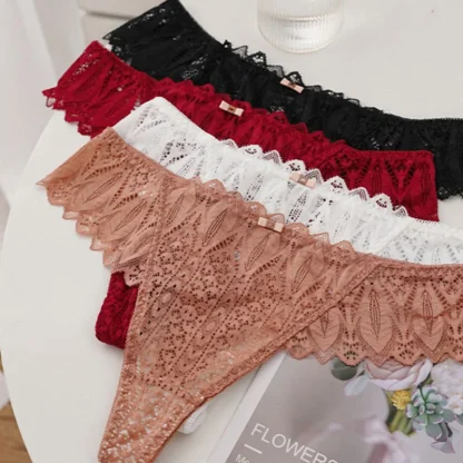 Low-waist Sheer Lace Panties - Image 5