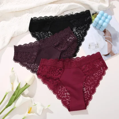 Floral Sheer Lace Panties - Image 5