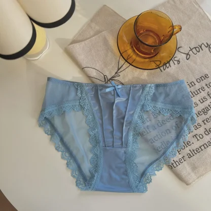 See-through Lace Trim Panties - Image 6