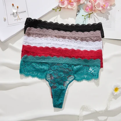 See-through Floral Lace Panties - Image 5