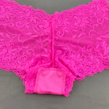 Sheer Floral Lace Boyshort Panties - Image 6