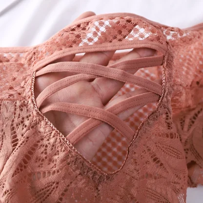 Hollow Out Lace Solid Panties - Image 7