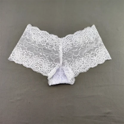 Sheer Lace Boyshort Panties - Image 3