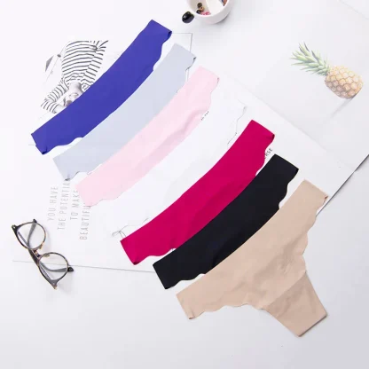 Solid Seamless Wavy Panties - Image 5