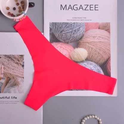 Solid Seamless Thin Thongs - Image 4