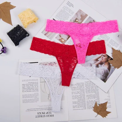 See-through Lace Thongs - Image 2
