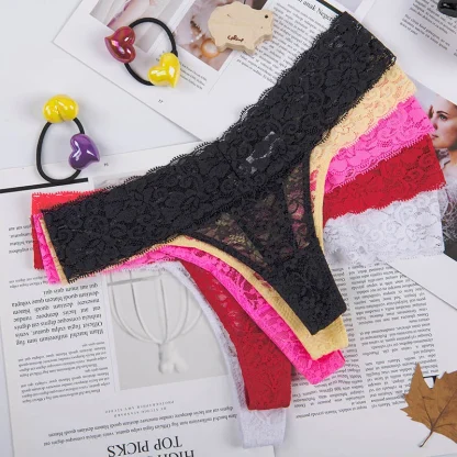 See-through Lace Thongs - Image 3