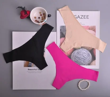 Solid Seamless Thin Thongs