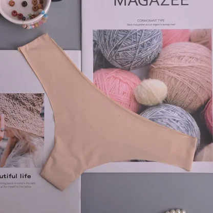 Solid Seamless Thin Thongs - Image 3