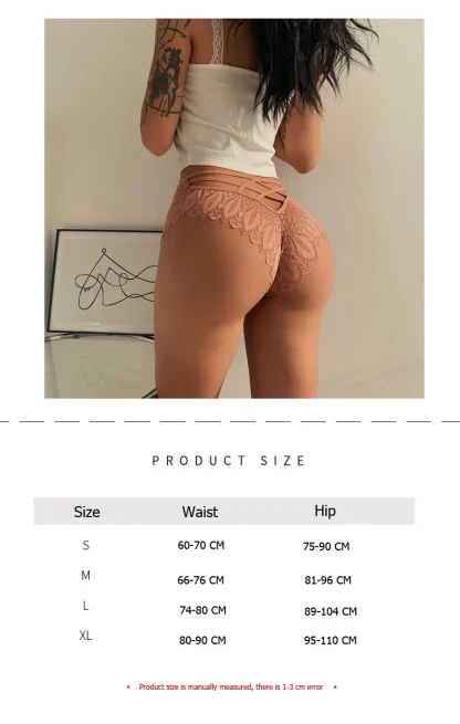 Sexy Solid Sheer Lace Panties - Image 7