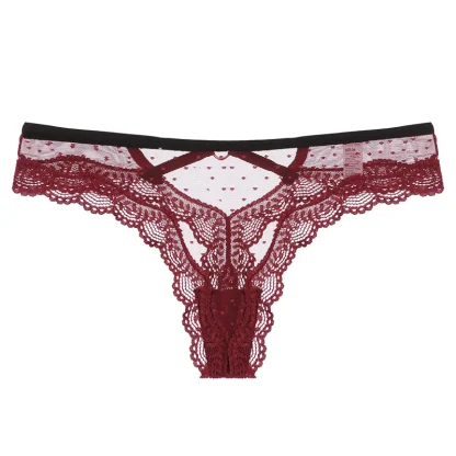 Lace Trim Sheer Panties - Image 3