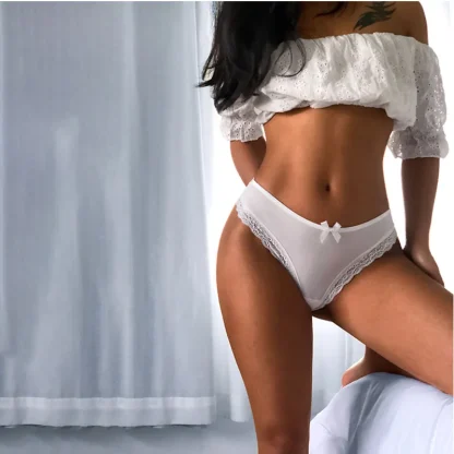 Hollow Out Bowknot Thong - Image 2