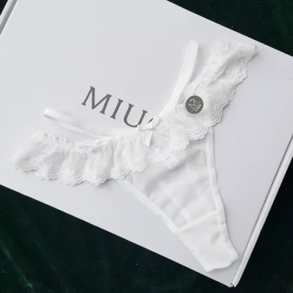 Sexy Sheer Ruffle Thong - Image 6