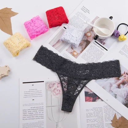 See-through Lace Thongs