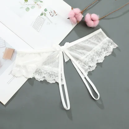 Open Crotch Lace Trim Panties - Image 2