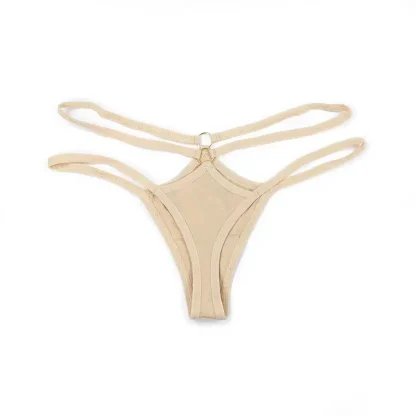 Strappy Solid Sheer Thongs - Image 7