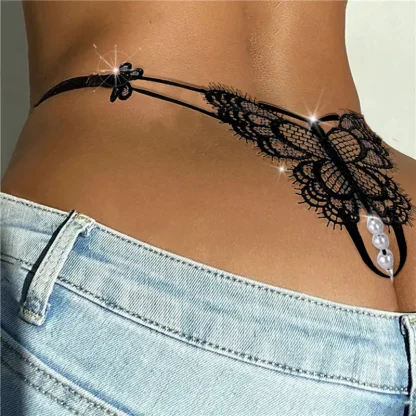 Luxury Embroidered Butterfly G-string - Image 5