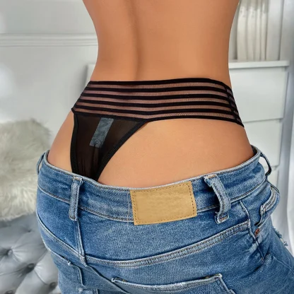 Striped Mesh Seamless Panty - Image 5