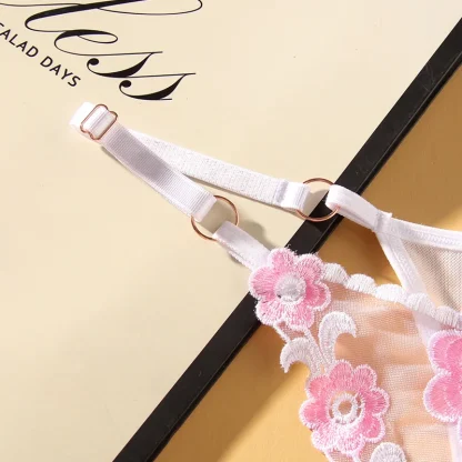 Embroidered Floral Thong - Image 4