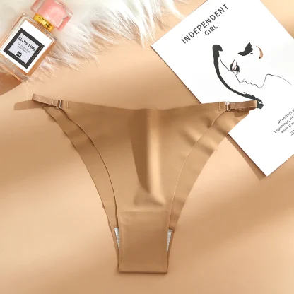 Seamless Elastic Solid Panties - Image 2