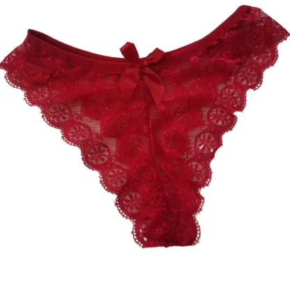 Chic Bowknot Sheer Thong - Image 7