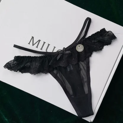 Sexy Sheer Ruffle Thong - Image 5