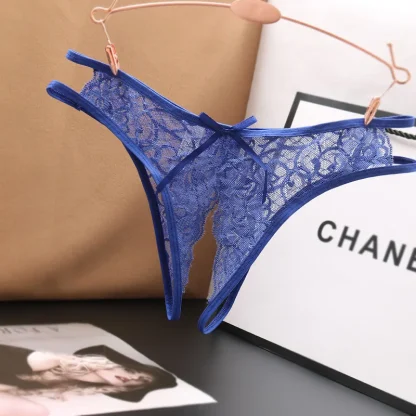 Crotchless Breathable Lace Panty - Image 7