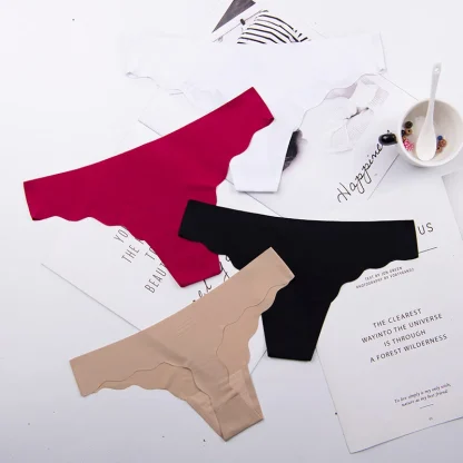 Solid Seamless Wavy Panties - Image 6