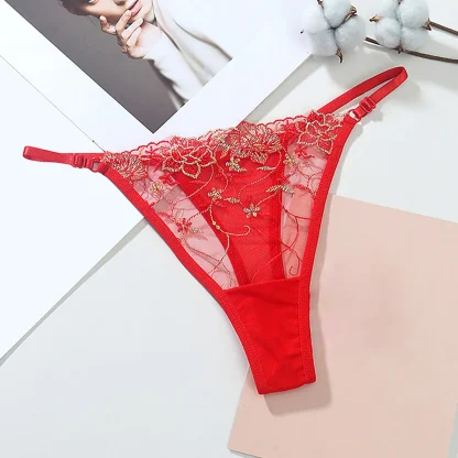 See-through Floral Thongs - Image 5