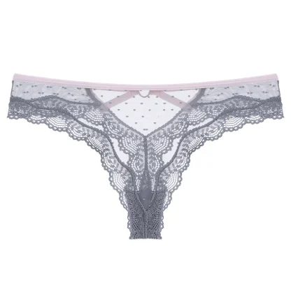 Lace Trim Sheer Panties - Image 4