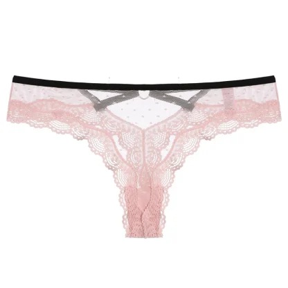Lace Trim Sheer Panties - Image 5