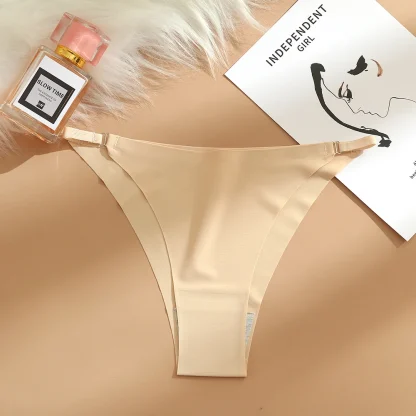 Seamless Elastic Solid Panties - Image 3