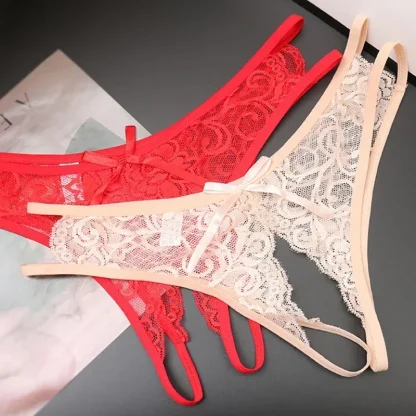 Open Crotch Bowknot Panty - Image 7