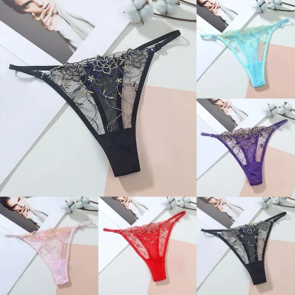 See-through Floral Thongs - Image 4