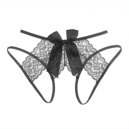 Open Crotch Bowknot G-string - Image 7